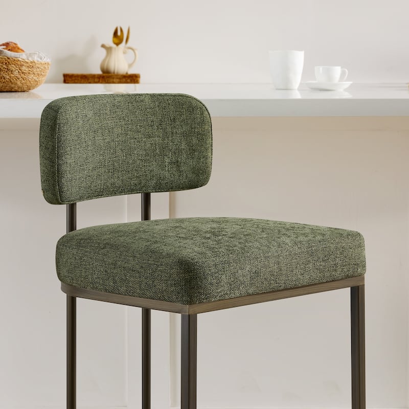 Arthur 26 inch Counter Height Bar Stool Set with Brass Frame