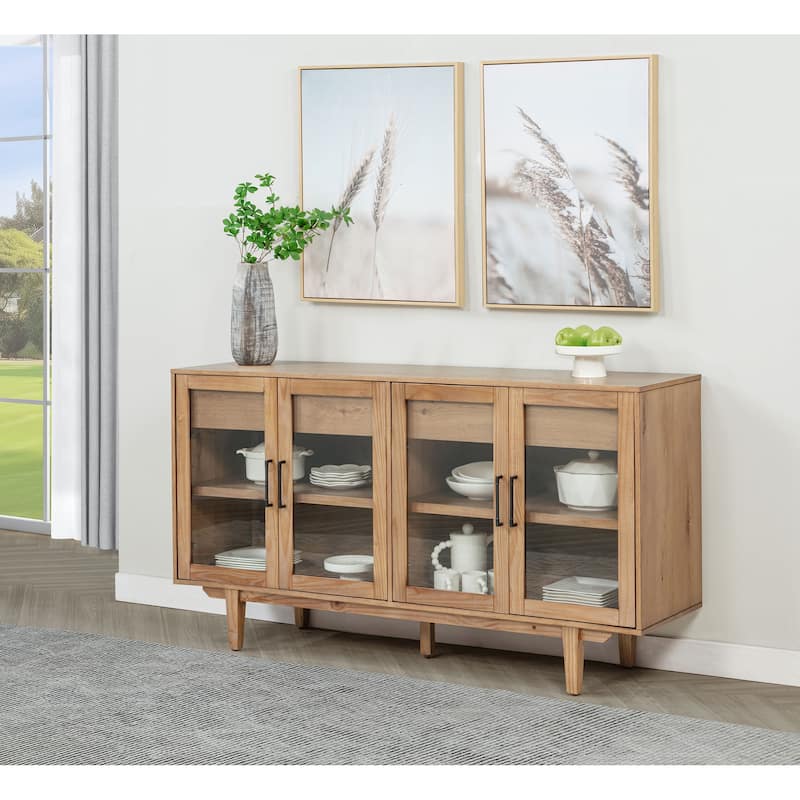 Middleton 4-door Sideboard Server with Dual Drawers - 66.25" x 18" x 36.25"