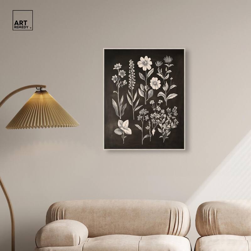 Herbarium on Dark Canvas by Art Remedy