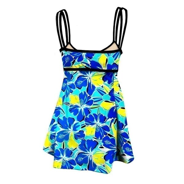 blue swim dress