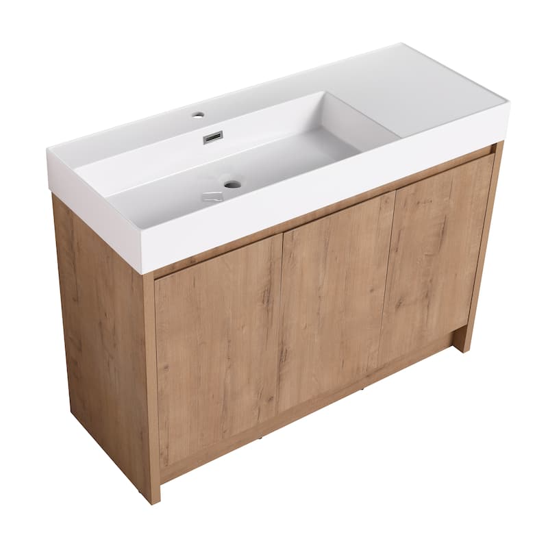 Beingnext 24"/30"/48"/60" Bathroom Vanity with Sink, Freestanding Bathroom Vanity with Soft Close Door