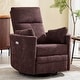 preview thumbnail 3 of 68, HOMYKA Power Rocker Swivel Recliner with USB and Type-C Ports Coffee
