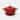 CookPro 2.8 Qt. Casserole Pan with Red Enamel Coating