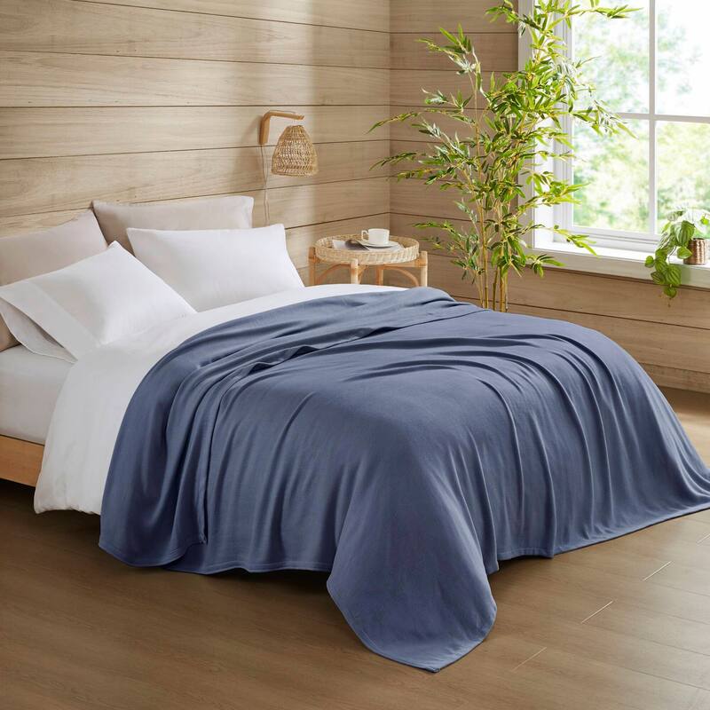 Chelsea Square Rayon from Bamboo Cooling Cotton Lightweight Blanket for Summer Spring
