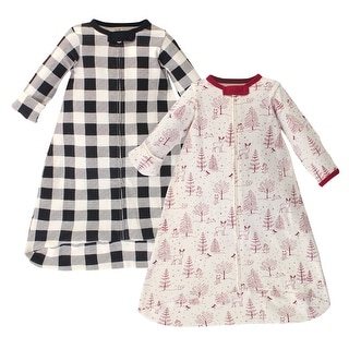 Touched by Nature Baby Organic Cotton Long-Sleeve Wearable Sleeping Bag, Sack, Blanket, Winter Woodland