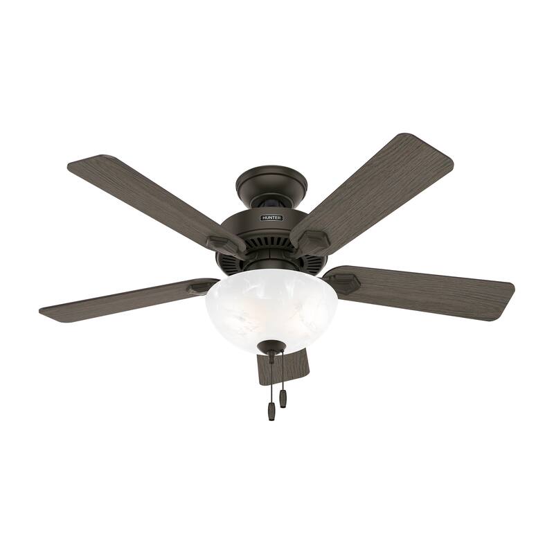 Hunter 44" Swanson Ceiling Fan with LED Light Kit & Pull Chain - Casual Traditional - 4 Speed DC Motor - ENERGY STAR!