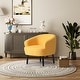 preview thumbnail 65 of 71, Bayville Sherpa Polyester Upholstered Barrel Chair - Faux Shearling Sunset Gold