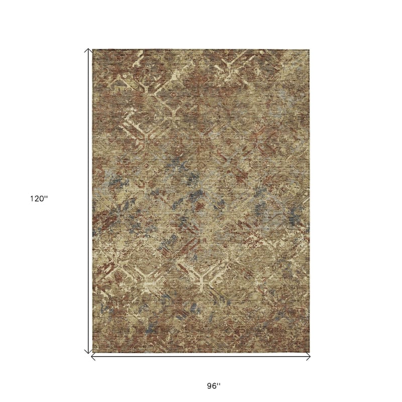 HomeRoots Geometric Transitional Rectangle Outdoor Rug