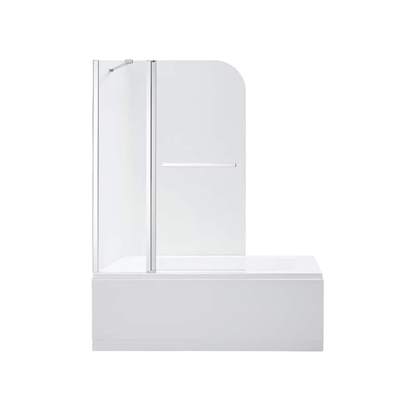 Canteras 39" x 55" H Hinged Frameless Tub Door