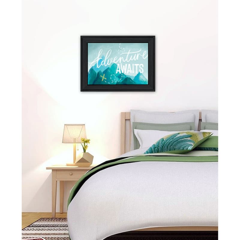 TrendyDecor4U "Adventure Awaits II" Framed Print Wall Art