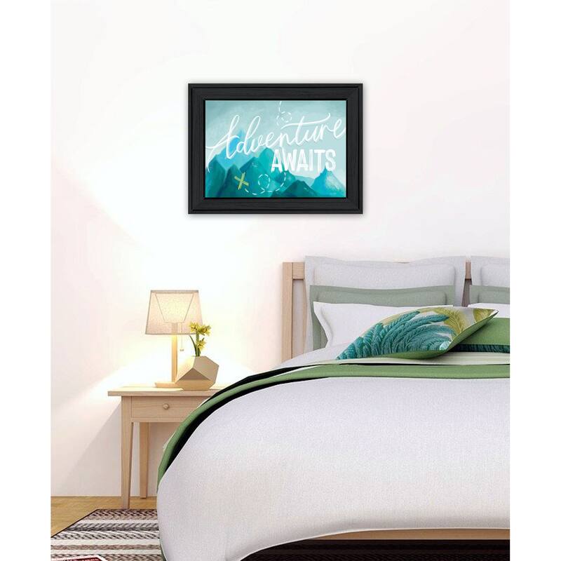 TrendyDecor4U "Adventure Awaits II" Framed Print Wall Art