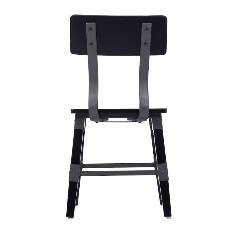 2 Pack Commercial Grade Rustic Antique Industrial Style Wood Dining Chair