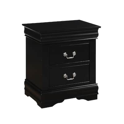 Solid Pine Nightstand with 2 Drawers