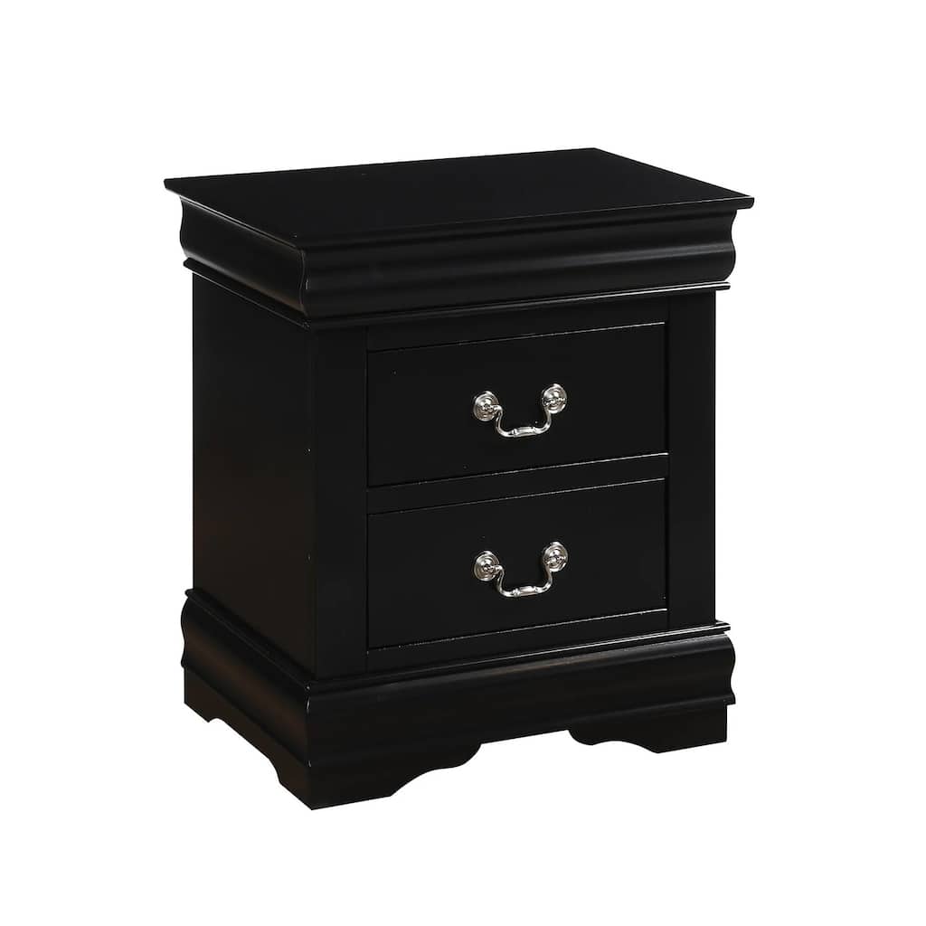 Solid Pine Nightstand with 2 Drawers