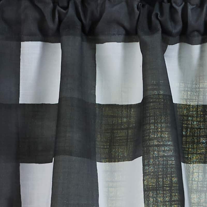 Split P Buffalo Check Watercolor Black Valance 60" x 14" - 14" X 60"