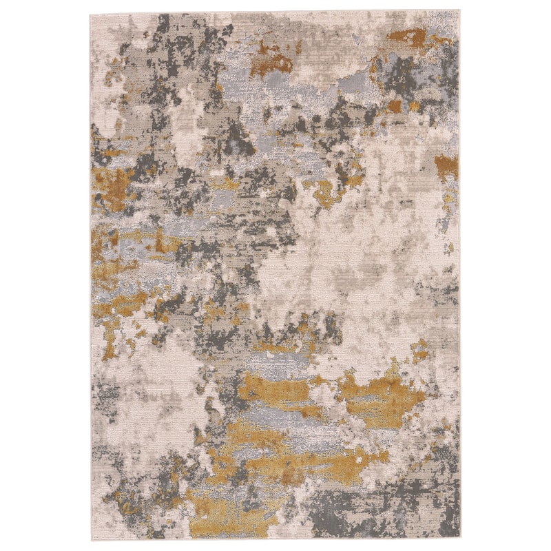 Feizy FZRG92805 Laredo 10' x 13-1/4' Abstract Rectangular Area Rug - Golden Wheat / Birch