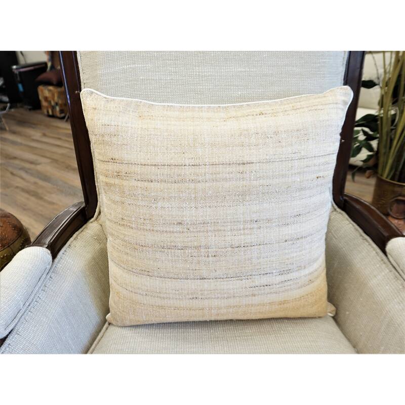 Home&Manor Ahvag Vintage Raw Silk Pillow 18"