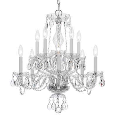 Crystorama Lighting Group 5080-CL-I Traditional Crystal 10 Light 23"