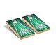 preview thumbnail 1 of 3, Arkansas Monticello Boll Weevils & Cotton Blossoms Triangle Cornhole Board Set