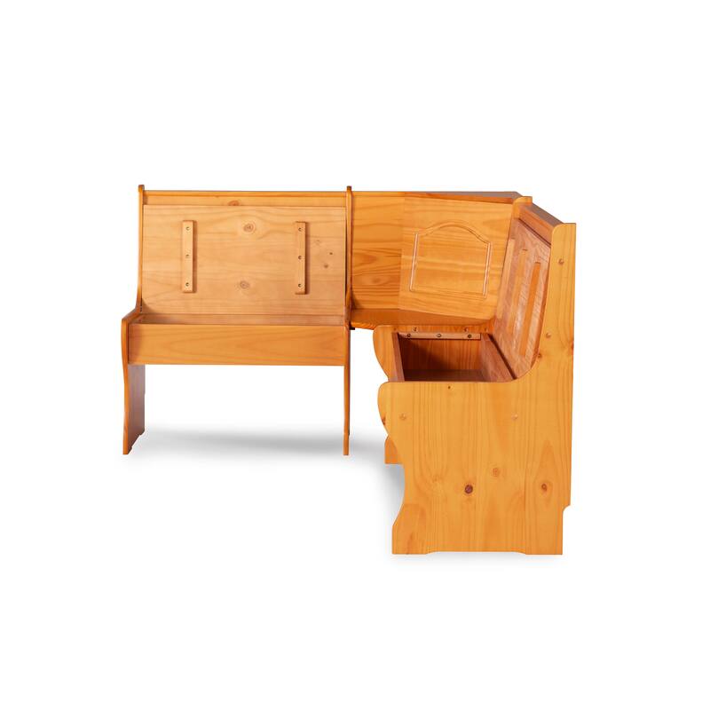 Linon Riki Corner Unit Light Brown