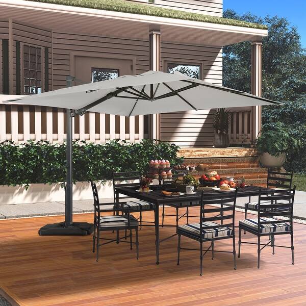 10ft Square Cantilever Patio Umbrella for Outdoor Shade, Tan - Bed Bath & Beyond - 39931757 10ft Square Cantilever Patio Umbrella for Outdoor Shade, Tan - Bed Bath & Beyond - 39931757