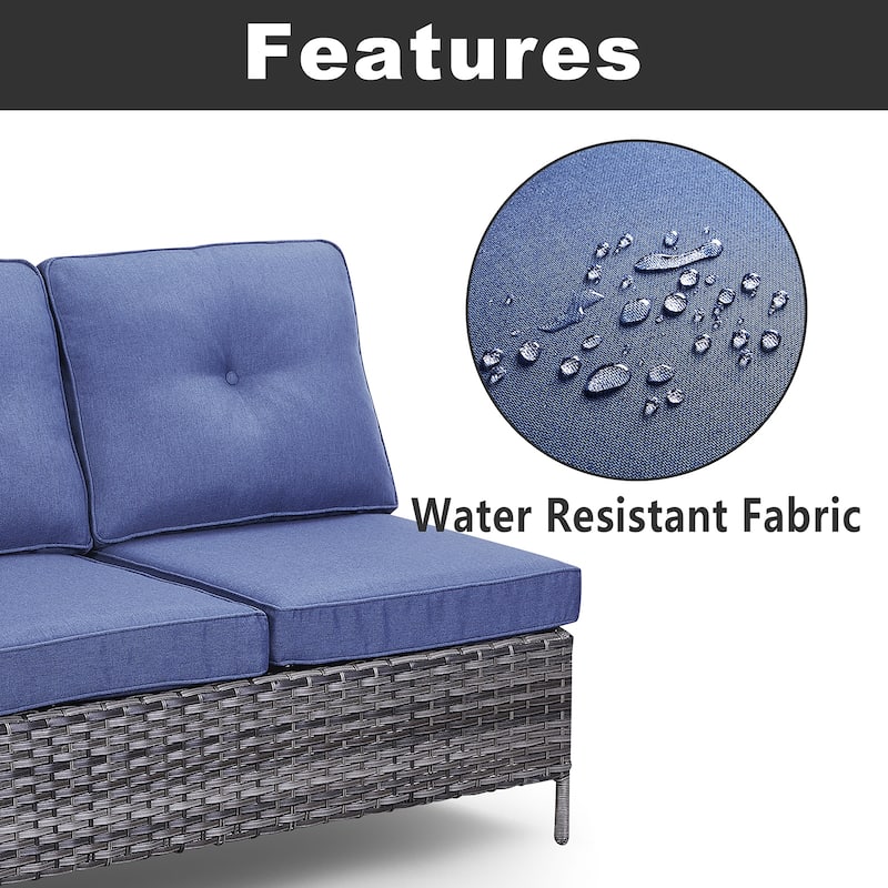 Gymojoy Wicker Outdoor Patio Furniture Sets with Fire Pit Table