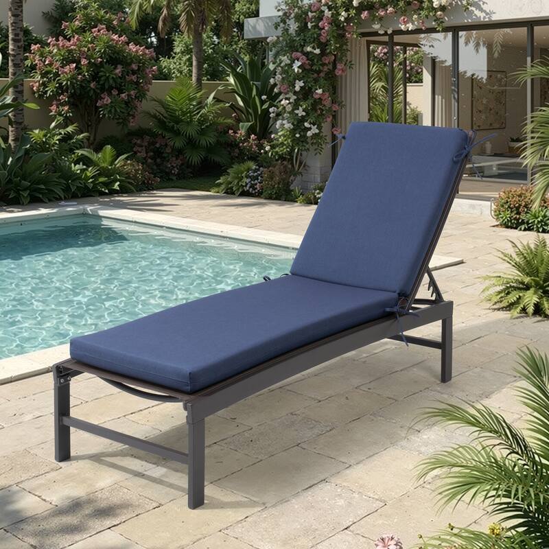 Pellebant Outdoor Patio Chaise Lounge Cushion