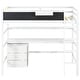 preview thumbnail 29 of 30, Wood Twin Size Loft Bed with Desk, Blackboard, Storage Box, Shelf & 3 Drawers for Bedroom Apartment, Twin Wooden Loft Bed Frame