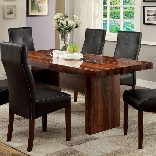 slide 2 of 5, Furniture of America Kiva Contemporary Cherry 72-inch Wood Dining Table