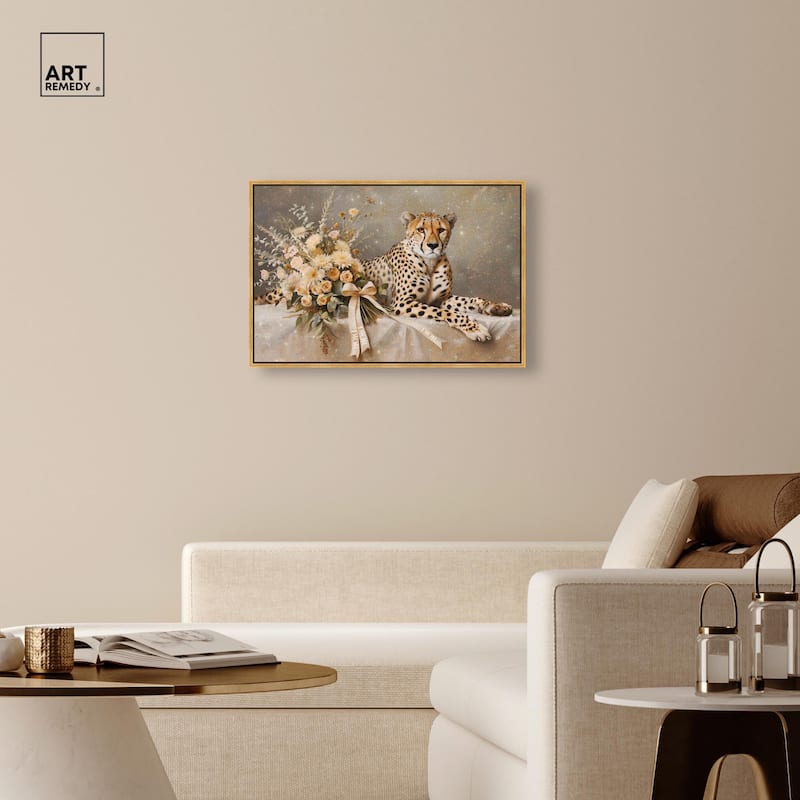 Bouquet Cheetah Canvas by Art Remedy
