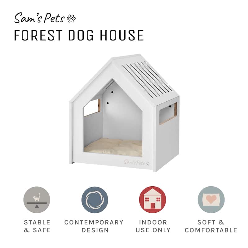 Forest 23'' Dog House In White Oak - 23
