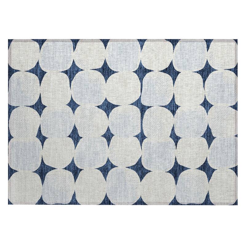Machine Washable Indoor/ Outdoor Chantille Puffy Modern Rug
