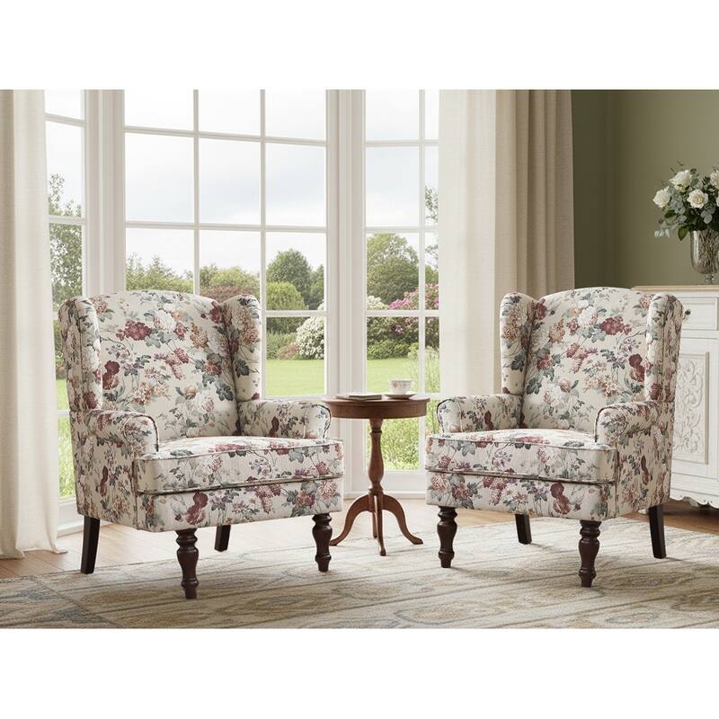 Accent Arm Chair with Turned Legs and Round Arms