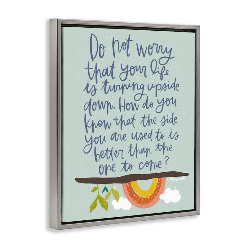 Stupell Hopeful Encouraging Phrase Framed Floater Canvas Wall Art Design By Mandy Ford Art + Illustration