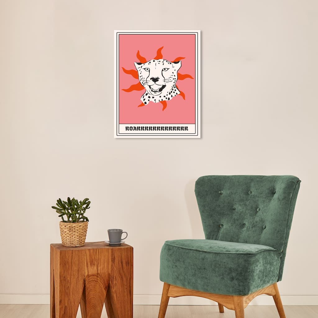 Wynwood Studio Canvas Animals Roar Attraction Pink Modern & Contemporary Wall Art Canvas Print