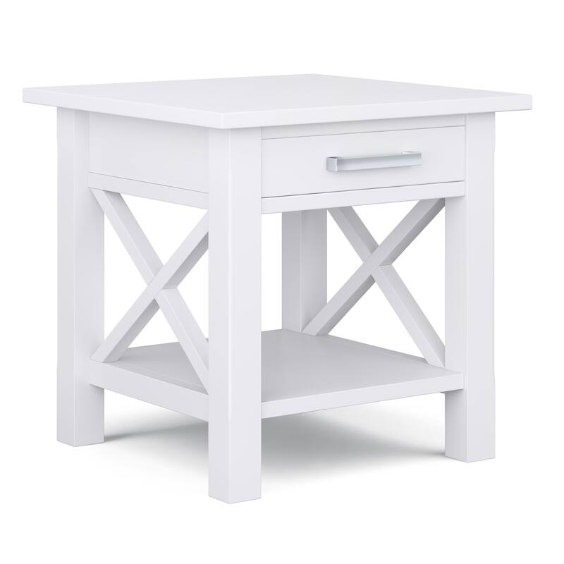 WYNDENHALL Waterloo SOLID WOOD 21 inch Wide Square Contemporary End Side Table - 21 inch Wide