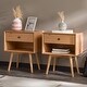 preview thumbnail 20 of 24, Middlebrook Mid-Century Solid Wood 1-Drawer Nightstand, Set of 2