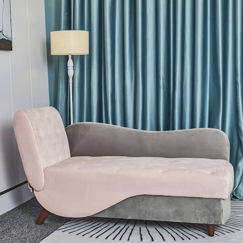 Velvet Adjustable Sofa Bed with Storage and Pillow