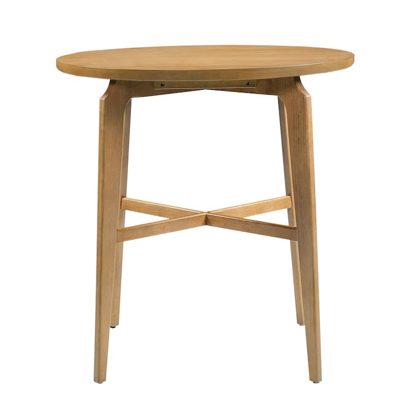 Christopher Knight Home - Bracken Retro Nordic Counter Height Bar Table with Solid Wood Legs & Cross-Reinforced Beams