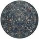 preview thumbnail 9 of 27, Alexander Home Jewel Boho Distressed Vintage Area Rug 5' x 5' Round - Navy / Red