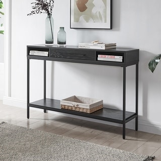 Hera 42'' Wide Rectangular Console Table with Clear Shelf - 42" Wide ...