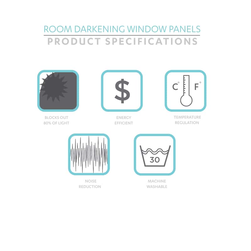 The Curated Nomad Luminet Flora Room Darkening Window Curtain Panel Pair