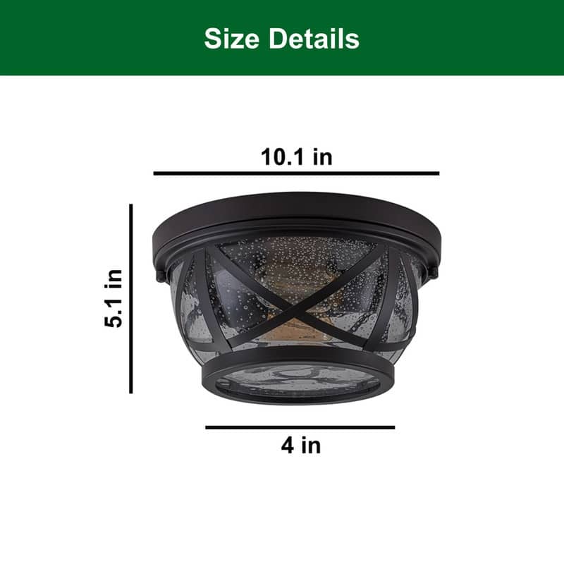 2 Light hallway light bronze ceiling light glass, metal light fixture light - N/A