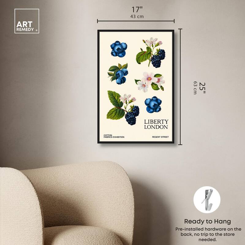 Berries and Blooms I Canvas by Art Remedy