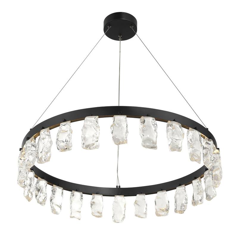 Kovacs P1497-L Artic Glacier 33" Wide LED Crystal Ring Chandelier