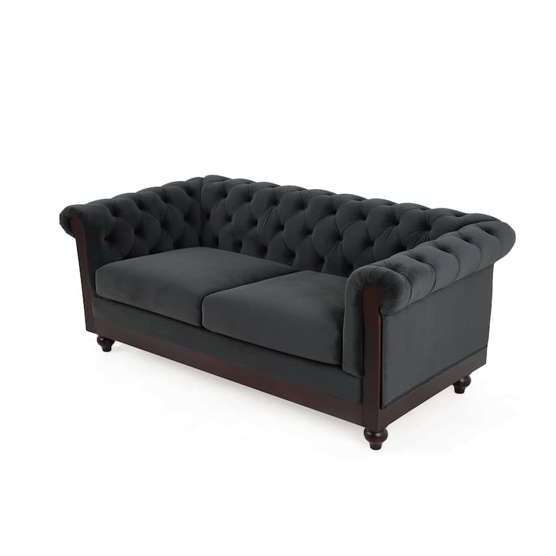 Chesterfield Velvet Loveseat Sofa