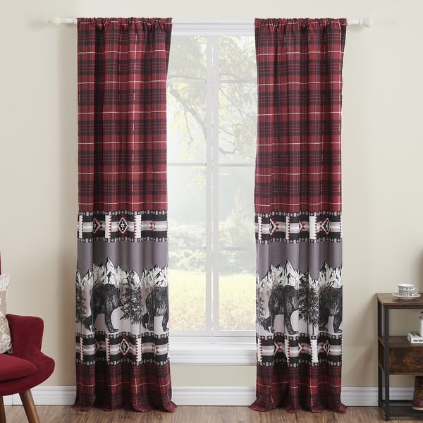 slide 2 of 5, Greenland Home Fashions Timberline Curtain Panel (set of 2) - 84 W x 84 L (inches)
