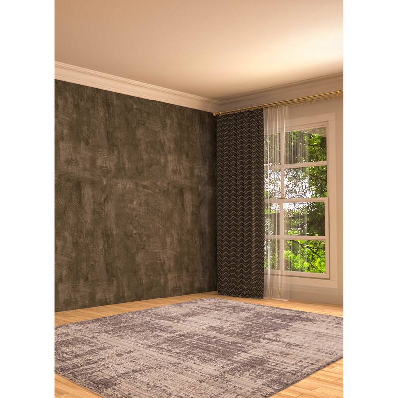 ECARPETGALLERY Hand Loomed Elysian Grey Wool Rug - 8'1 x 9'11