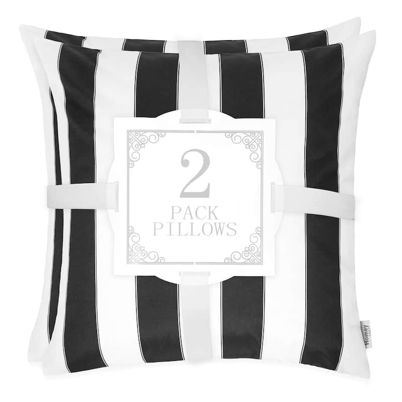Olivia Striped Outdoor Throw Pillow