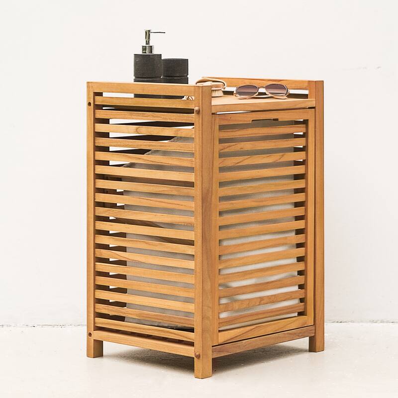 Cambridge Casual Dussi Teak Laundry Hamper